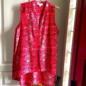 🎉Drop🎉Calvin Klein women’s XL gorgeous snake skin looking high/low blouse